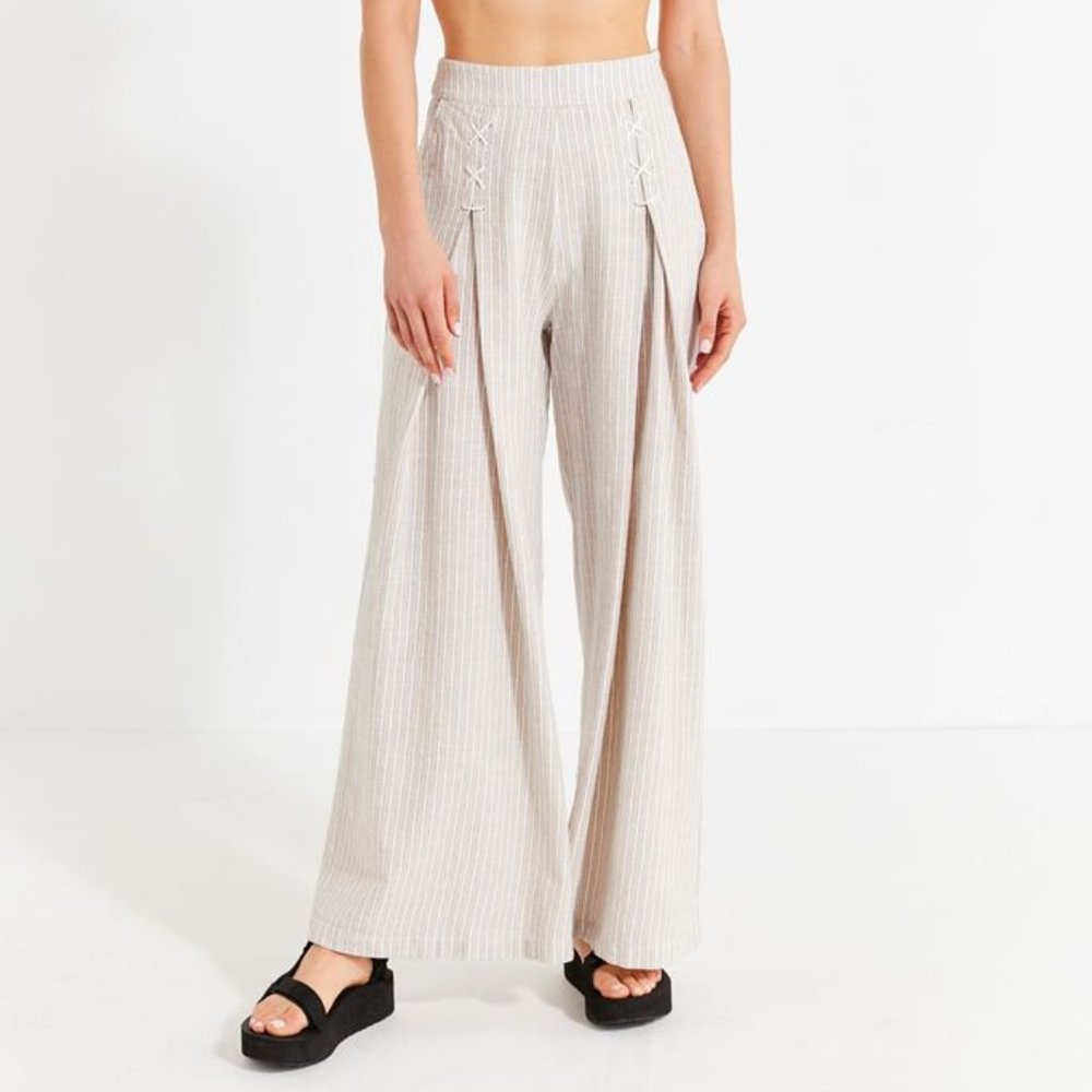 Urban Outfitters UO Wide Leg Pants Lace Up